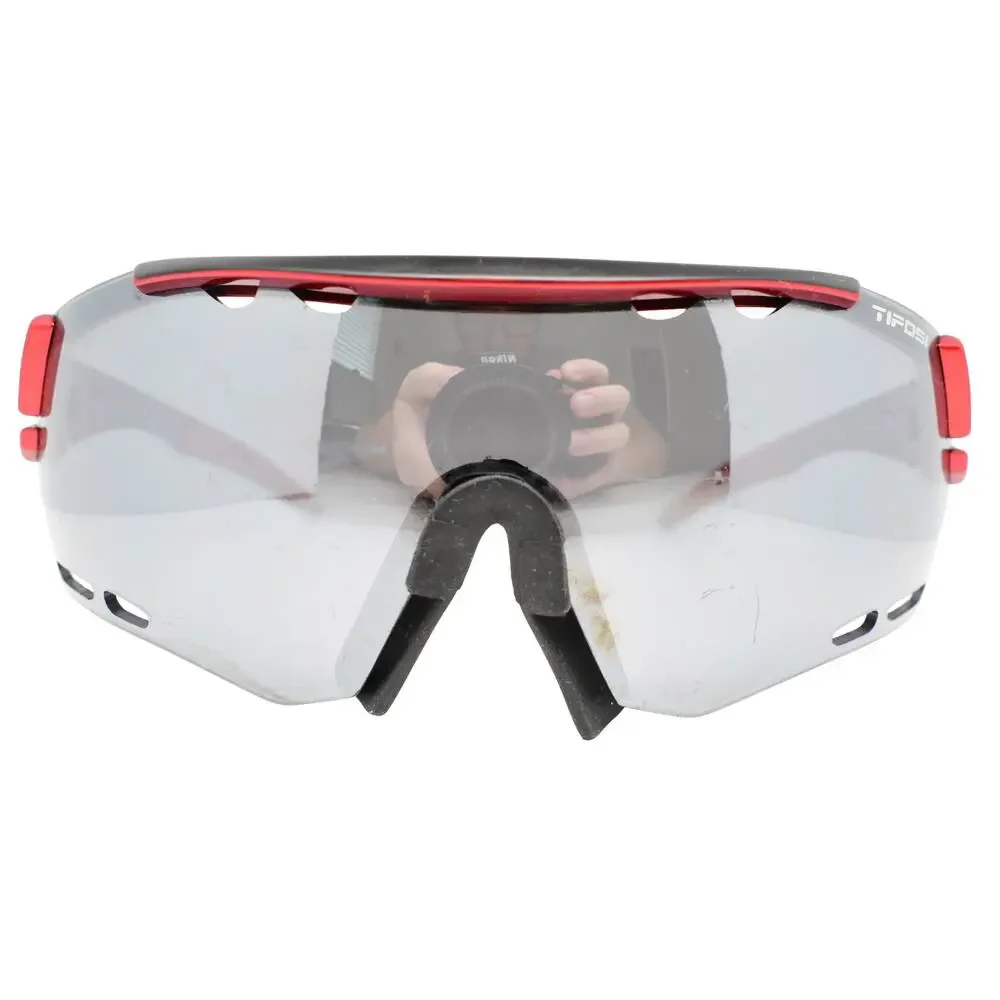 Tifosi Optics Alliant Red/Black Wrap Sunglasses - FAIR CONDITION - READ